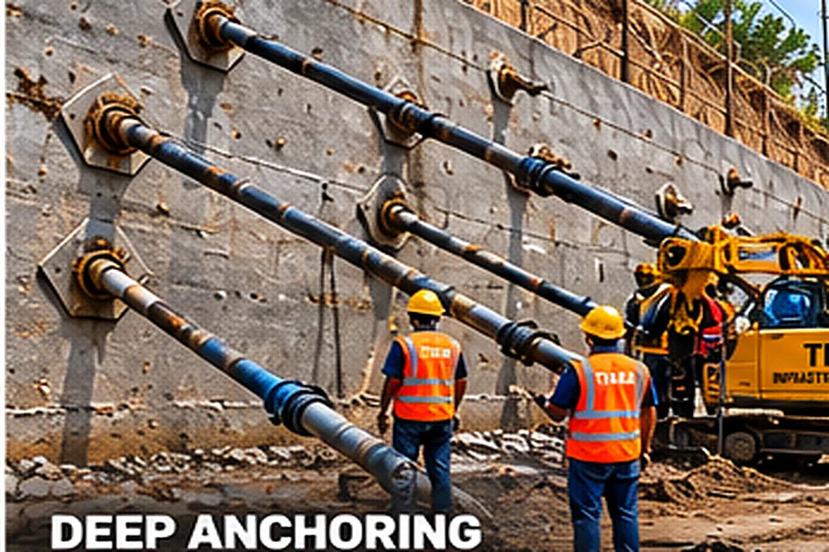 Illustration of deep anchoring services work in Gujarat